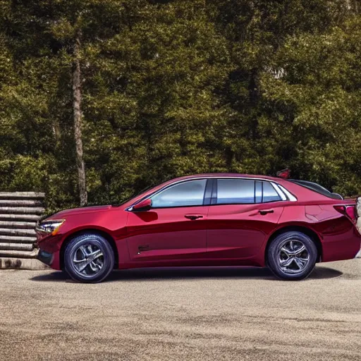 Prompt: red white and blue 2019 Chevy Malibu LT