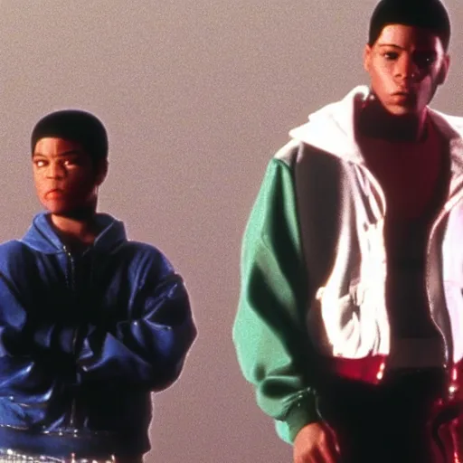 Prompt: a cinematic still of the Anime version of the movie Boyz N The Hood (1991) epic lighting, shallow depth of field