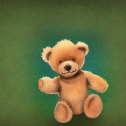 Image similar to teddy bear throwing up, photorealistic