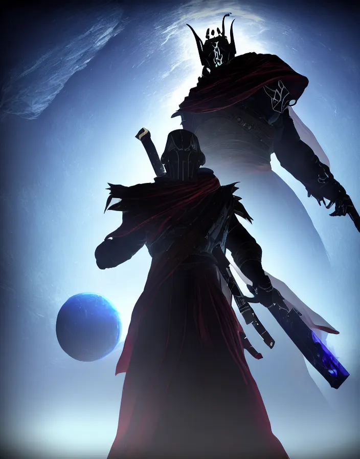 Prompt: god of darkness in destiny by bungie