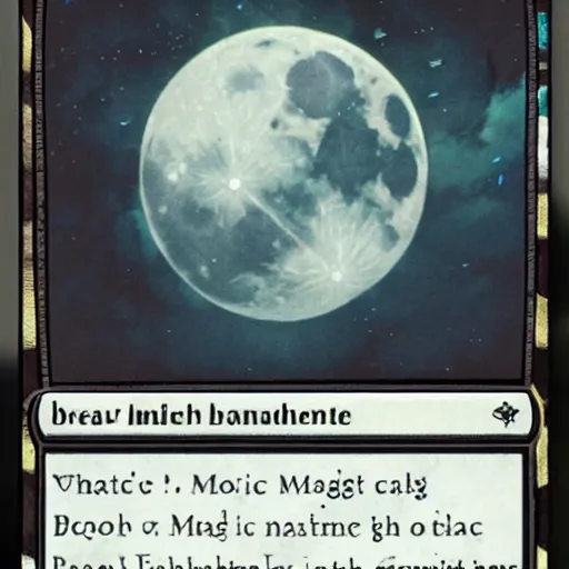 Prompt: a magic the gathering card poop moon