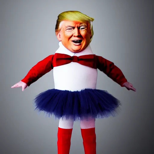 Image similar to donald trump in a tutu,