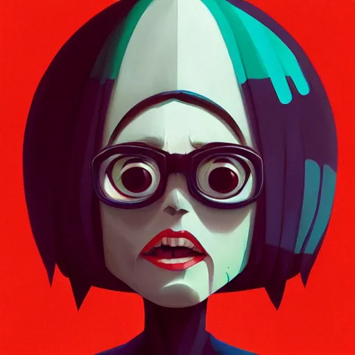 Image similar to face icon stylized minimalist beetlejuice, loftis, cory behance hd by jesper ejsing, by rhads, makoto shinkai and lois van baarle, ilya kuvshinov, rossdraws global illumination