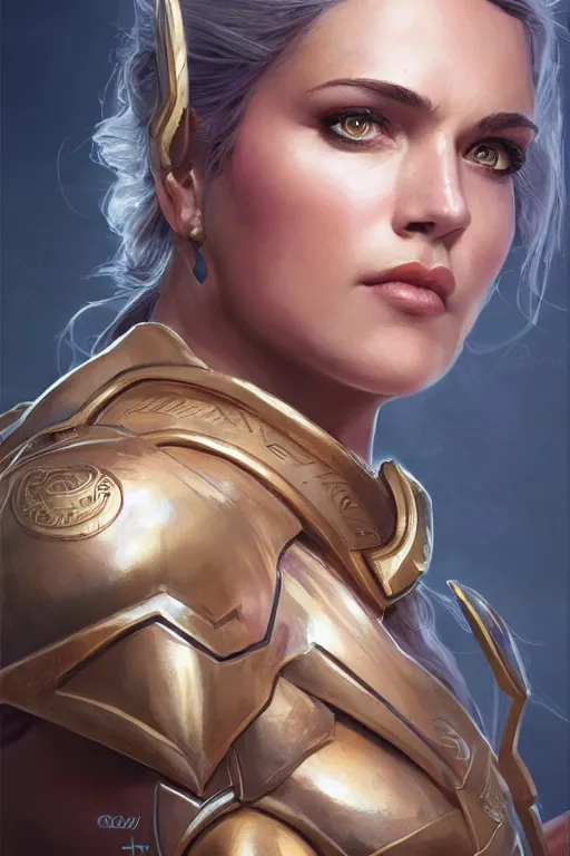 Image similar to amazon valkyrie athena, d & d, fantasy, portrait, highly detailed, headshot, digital painting, trending on artstation, concept art, sharp focus, illustration, art by artgerm and greg rutkowski and magali villeneuve