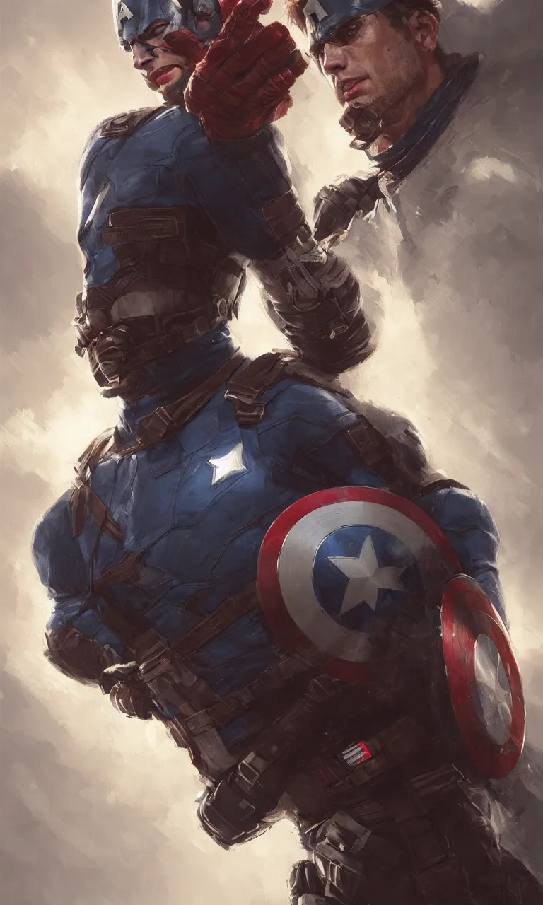 Image similar to portrai of pierre emmanuel saubade as captain america by greg rutkowski, jedi knight, he is 3 5 years old, star wars expanded universe, highly detailed portrait, digital painting, artstation, concept art, smooth, sharp foccus ilustration, artstation hq