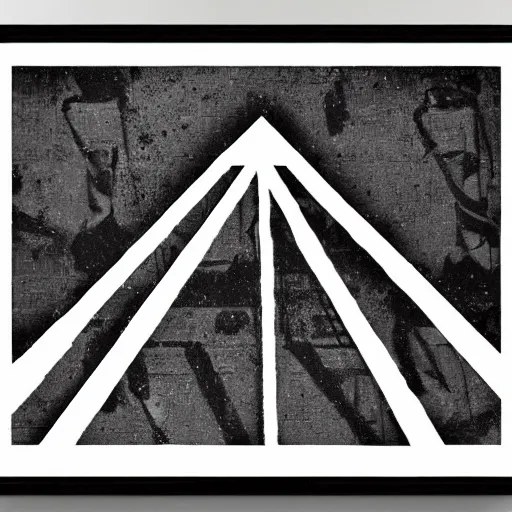 Prompt: the great pyramid neo punk art