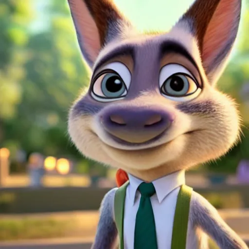 Prompt: a new character for Zootopia, 3d render, cute