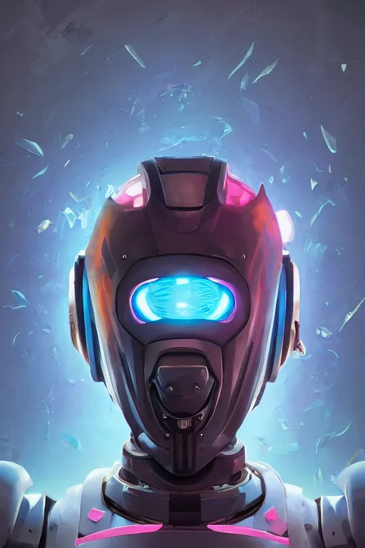 Image similar to epic mask helmet robot ninja portrait stylized as fornite style game design fanart by concept artist gervasio canda, behance hd by jesper ejsing, by rhads, makoto shinkai and lois van baarle, ilya kuvshinov, rossdraws global illumination radiating a glowing aura global illumination ray tracing hdr render in unreal engine 5