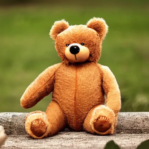 Prompt: a teddy bear gives a TED talk on how to be a teddy bear