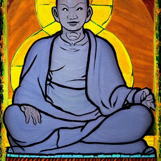 Prompt: enlightened monk