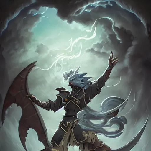 Image similar to grey storm tornado spell, epic fantasy style, in the style of Greg Rutkowski, hearthstone artwork