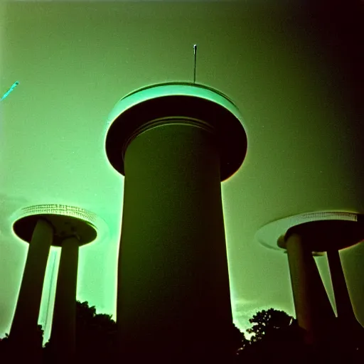 Prompt: aliens!!!!!! at white house, kodak ektochrome film, photo