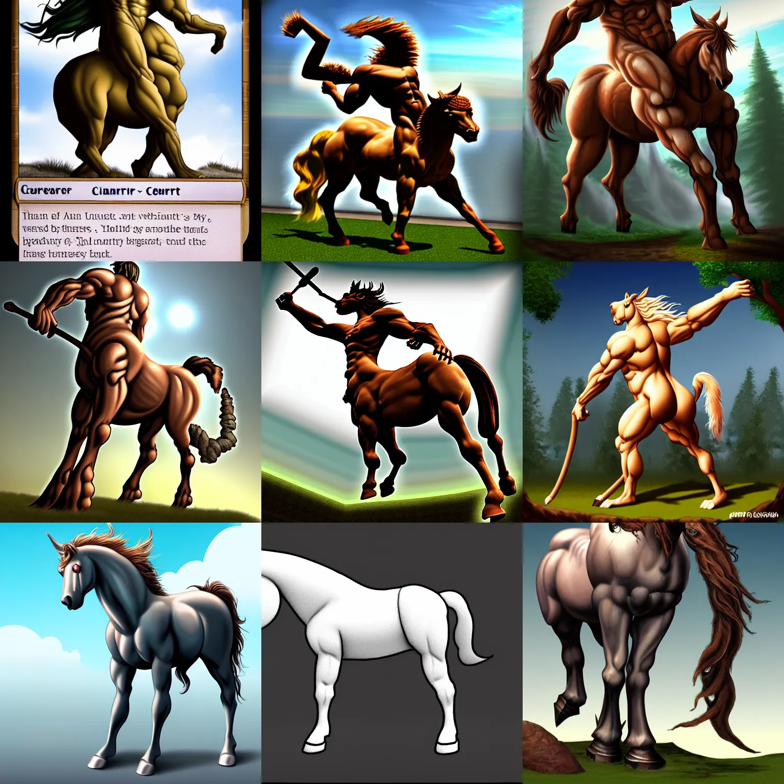 Prompt: giant centaur | mythical creature | fantasy