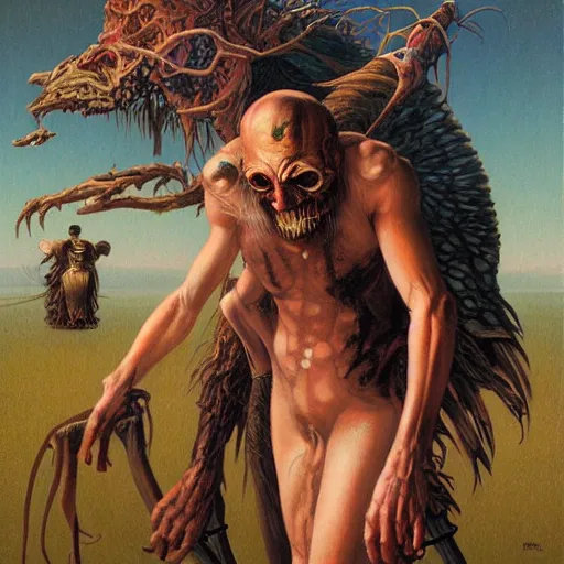 Image similar to an amazing masterpiece of art by gerald brom, trash humpers