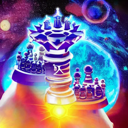 Prompt: cosmic chess