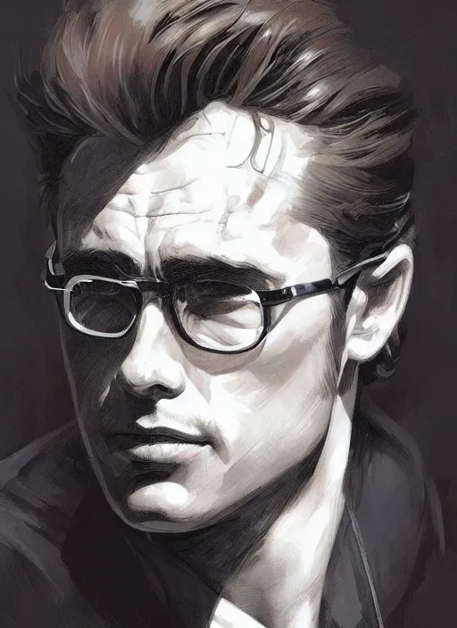 Image similar to Portrait James Dean, marvel comics, dark, intricate, highly detailed, smooth, artstation, digital illustration by Ruan Jia and Mandy Jurgens and Artgerm and Wayne Barlowe and Greg Rutkowski and Frank Frazetta