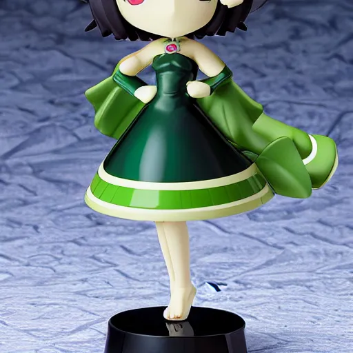 Prompt: tatsumaki, anime nendroid of tatsumaki, detailed product photo