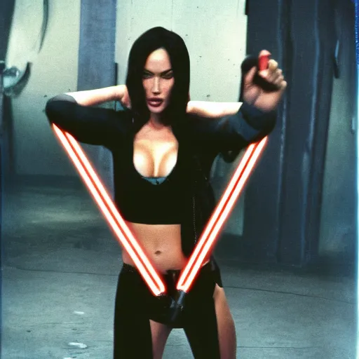 Image similar to polaroid shot of megan fox in star wars audtion