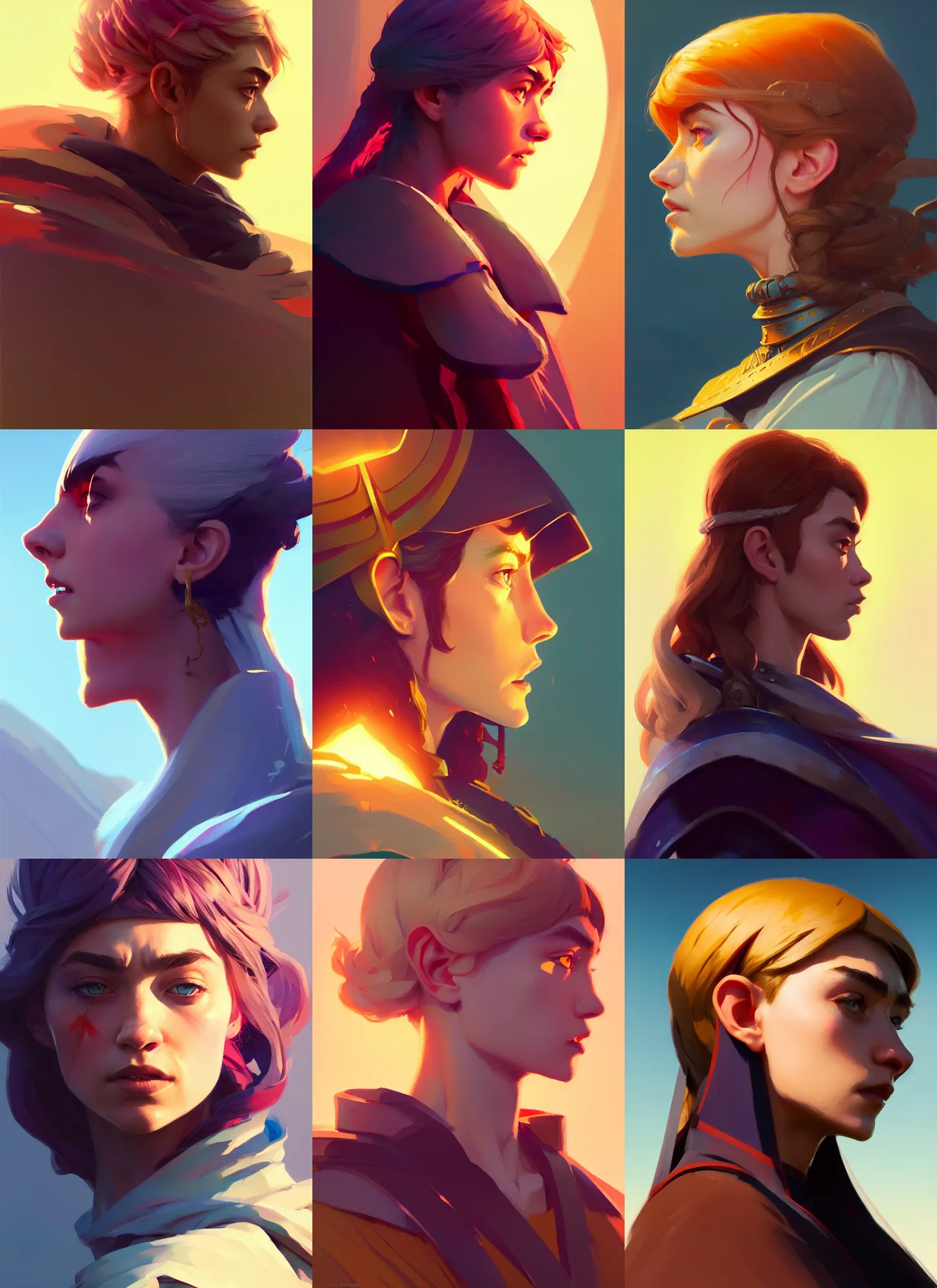 Prompt: side profile centered painted portrait, Imogen Poots as holy Paladin, D&D, matte painting concept art, beautifully backlit, official fanart, colourful, by and ilya kuvshinov and Cushart Krentz and Gilleard James, 4k, HDR, Trending on artstation, Behance, award winning