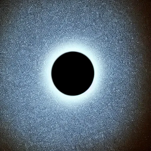 Image similar to a black dot in the sky, black hole