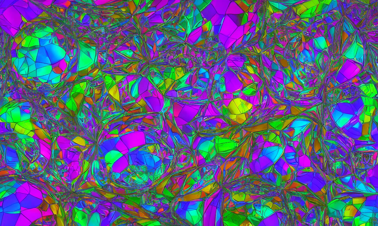 Image similar to reflexion cyberpunk voronoi engine laboratory 3 d volume kaleidoscope digital stylized concept substance liquid, by carl warner and jim woodring, trending on artstation : 1. 5, sweet joy harmony color scheme depth fog overlay multiply photoshop layer