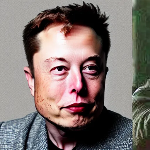 Image similar to elon musk sitting on toilet, but elon musk is yoda