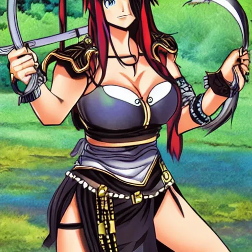 Image similar to xena the warrior princess as anime character, manga