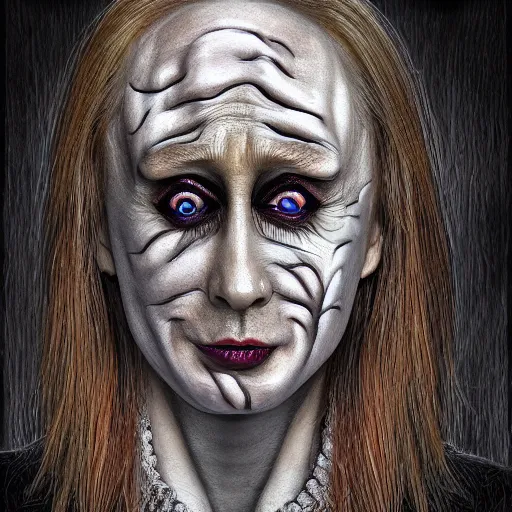 Prompt: putin in drag scariest horror nightmare by junji ito, digital art, deepdream cosmic, 3 d high definition, trending on artstation, photorealistic, high resolution, 8 k, octane, hyper detailed, trending on deviantart insane details, intricate, elite, ornate, elegant trend, highly detailed and intricate, sharp focus, photography, unreal engine