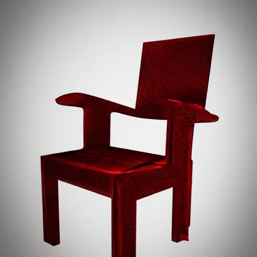 Image similar to a chair made of rage, trending on artstation