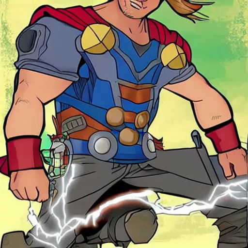 Image similar to Huey from the Boondocks as Thor