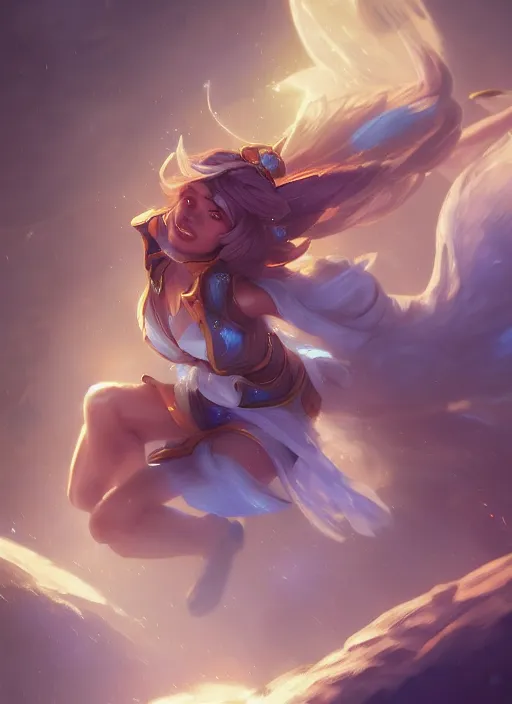 Image similar to taliyah, from league of legends, hyper detailed, digital art, trending in artstation, cinematic lighting, studio quality, smooth render, unreal engine 5 rendered, octane rendered, art style by klimt and nixeu and ian sprigger and wlop and krenz cushart