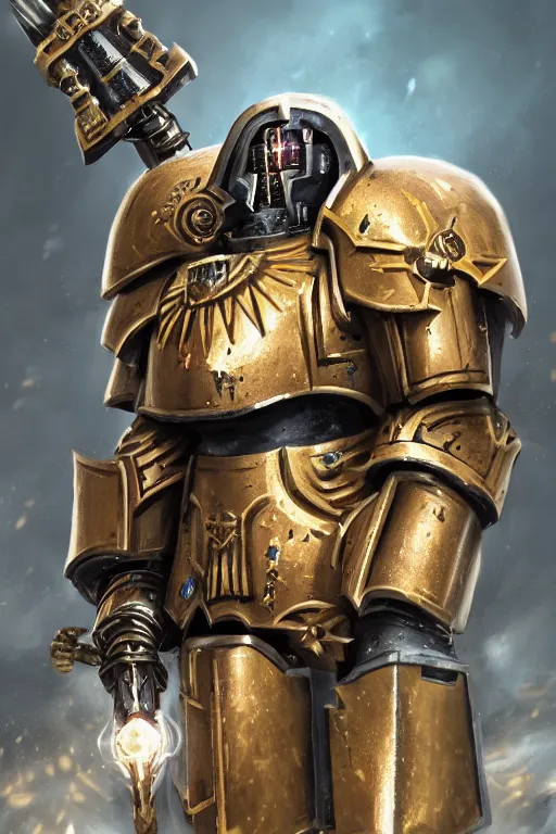 Image similar to armor portrait heros warhammer 4 0 k horus heresy fanart - the primarchs emperor by johannes helgeson animated with vfx concept artist & illustrator global illumination ray tracing hdr fanart arstation zbrush central hardmesh 8 k octane renderer comics stylized