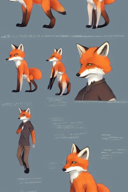 Prompt: a fox fursona, trending on artstation, by kawacy, furry art, digital art