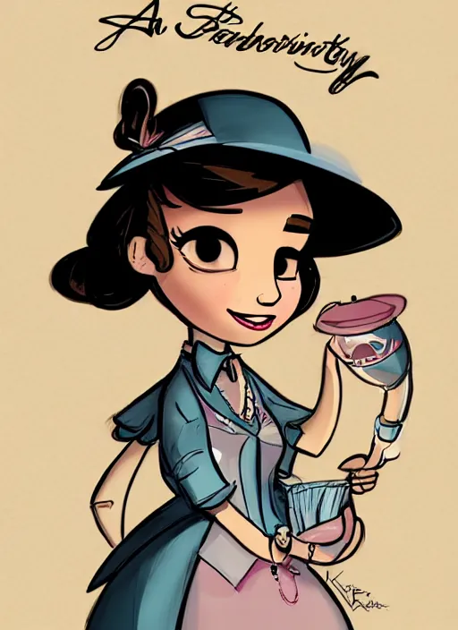 Image similar to a portrait of a pretty young lady by brian kesinger