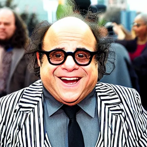 Prompt: Danny DeVito as Beetlejuice