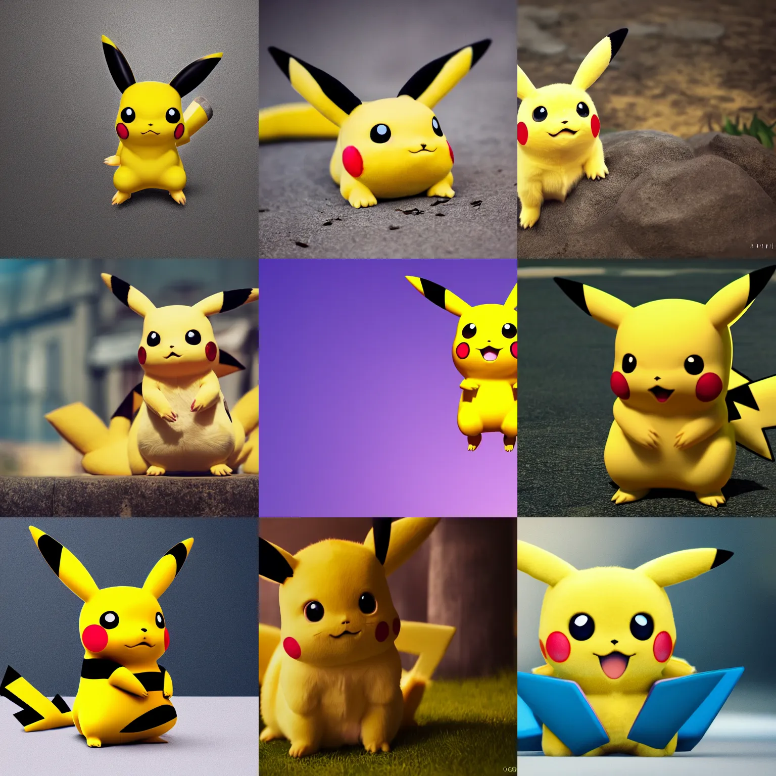 Prompt: photography of a real cute pikachu, 8 k, cinematic lighting, natural background, realistic