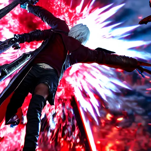 Image similar to devil may cry 5 anti racist own compilation youtube video thumbnail, HD, 4K, raytracing