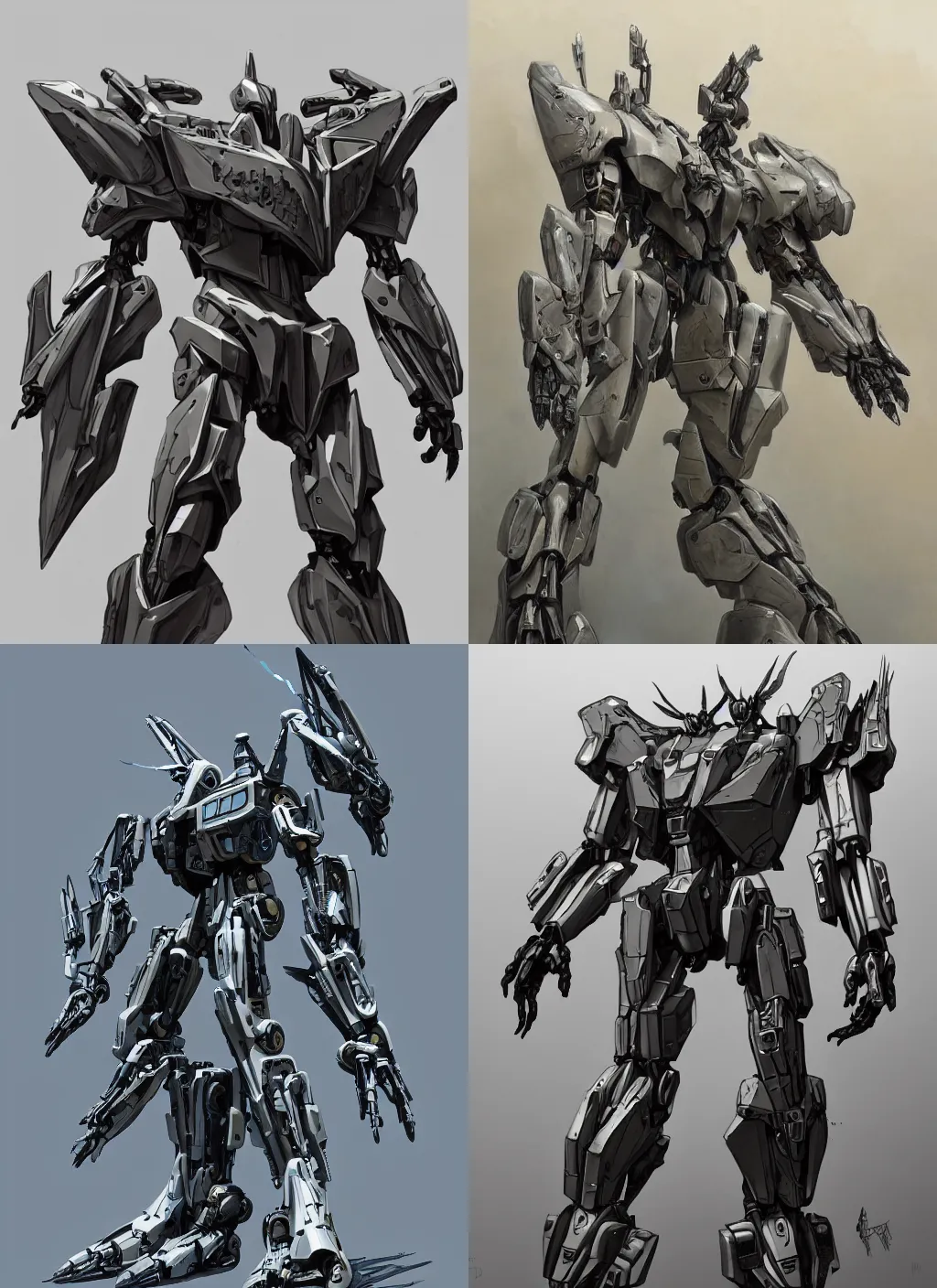 Prompt: concept art of a Transformer F 16 mech Full body, Trending, super Mecha robot, intricate, highly detailed, smooth, artstation, digital illustration by Ruan Jia and Mandy Jurgens and Artgerm and Wayne Barlowe and Greg Rutkowski and Zdislav Beksinski, two legs two arms one head, heroic proportions figure, follows the golden ratio, MTMTE