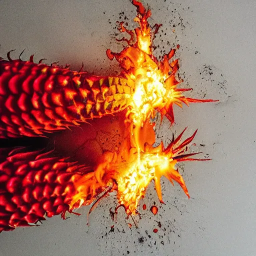 exploding pineapples firey gasses scary | Stable Diffusion | OpenArt