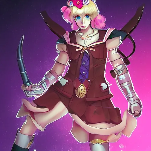 Prompt: Ryan Reynolds dressed as a Magical Girl, anime art, trending on artstation