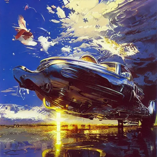 Prompt: art by john berkey, rob gonsalves and tim white