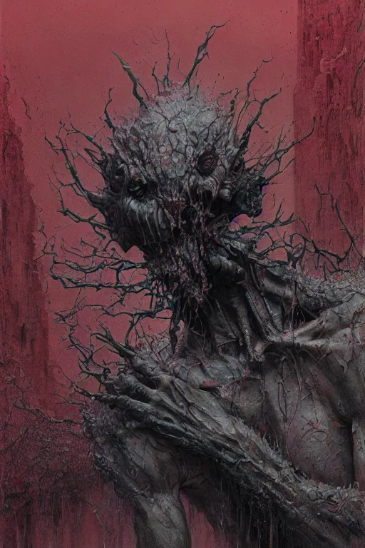 Prompt: distorted, grotesque viral ooze figure, dark, intricate, smooth, artstation, painted by Wayne Barlowe, Greg Rutkowski, Zdislav Beksinski