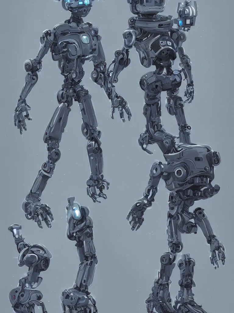 Image similar to robot by disney concept artists, blunt borders, rule of thirds
