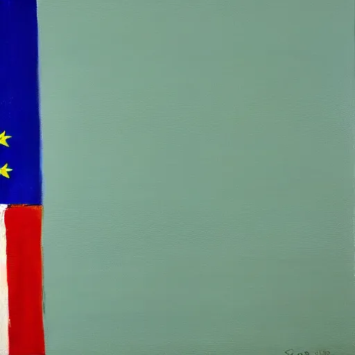 Prompt: an oild painting of the european flag