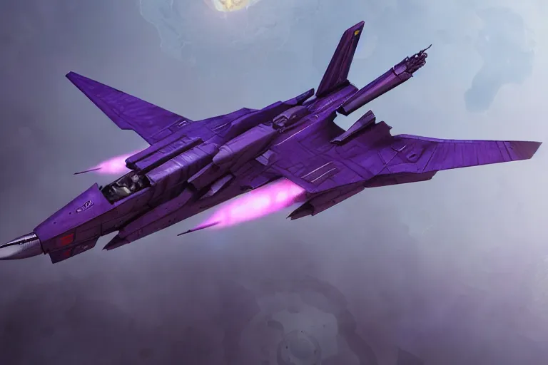 Image similar to alien military fighter jet, purple, futuristic, apocalyptic, by jon aaron kambeitz, katsuhiro otomo, heng z, concept art, insanely detailed, raytracing, octane, unreal engine, trending on artstation