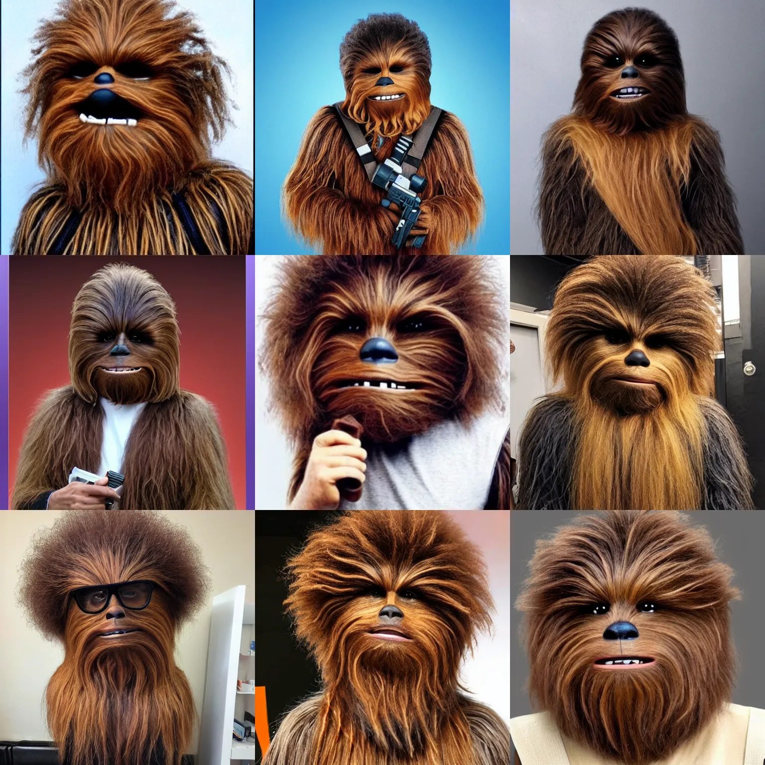 Prompt: chewbacca with afro haircut