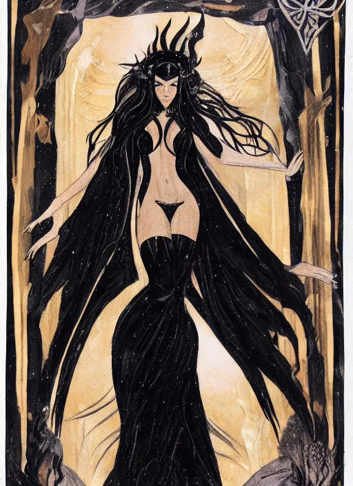 Image similar to godess of the night nyx in her primordial form