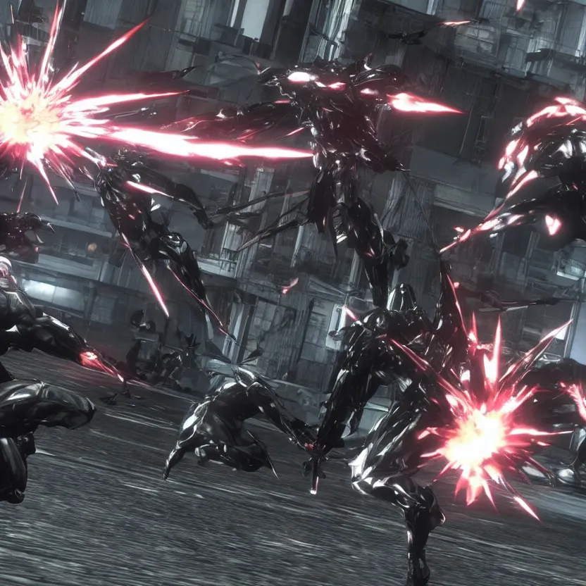 Image similar to ingame gameplay of metal gear rising on the nintendo 64