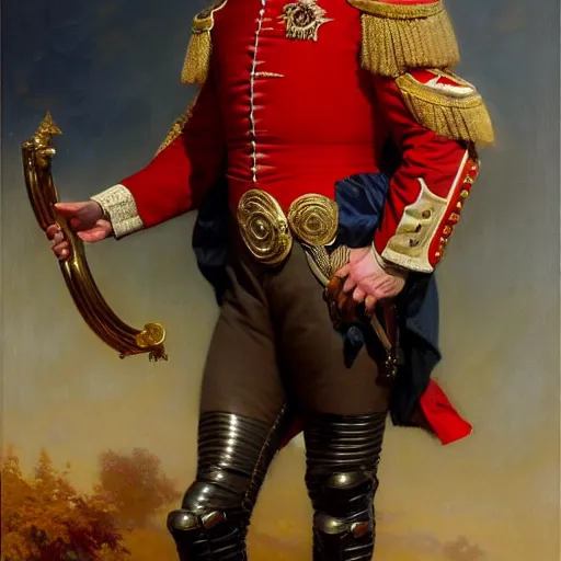 Image similar to drdisrespect as napoleon, breath taking, dignified, highly detailed painting by gaston bussiere, j. c. leyendecker, greg rutkowski, craig mullins 8 k