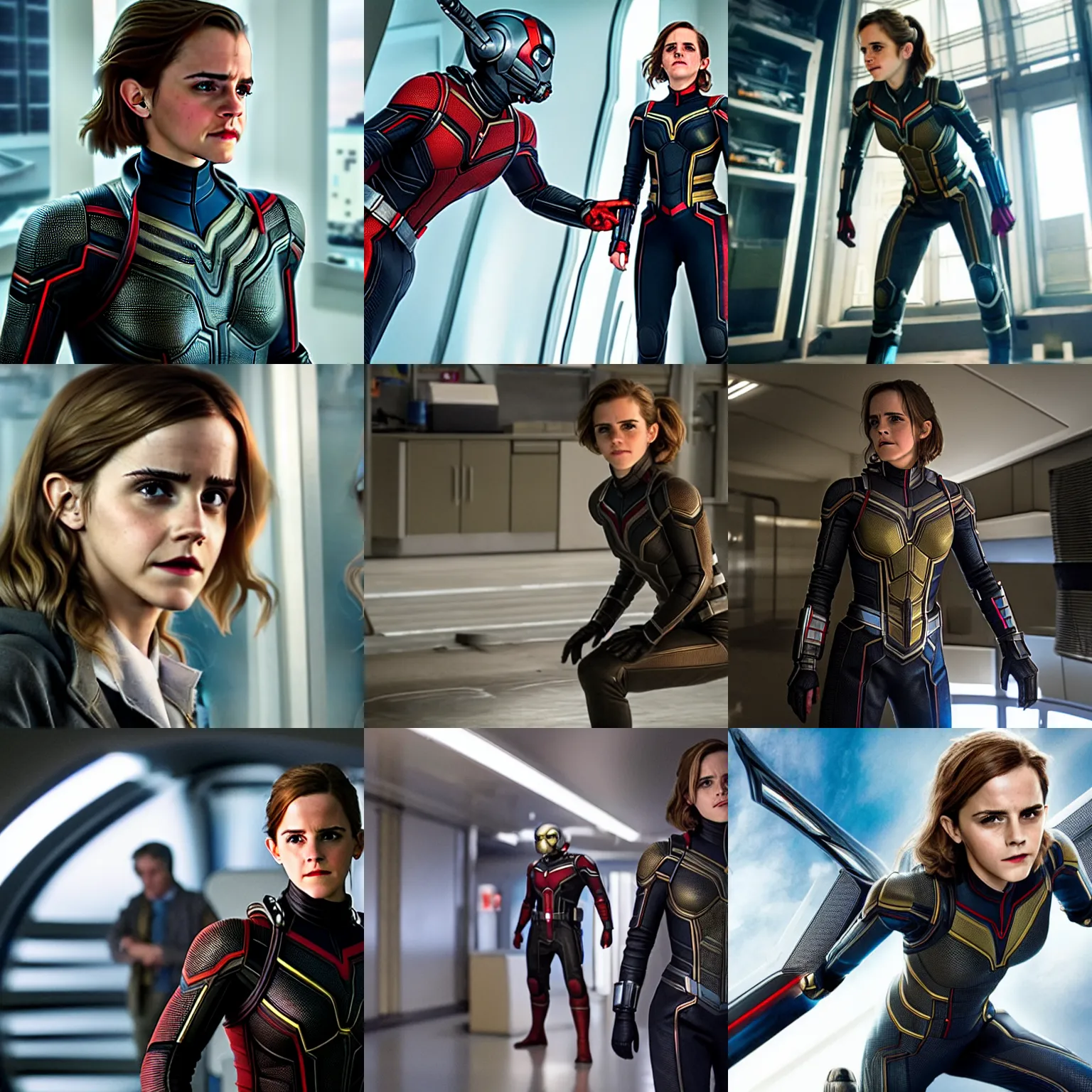 Prompt: Emma Watson as Giant Man, film still from 'Ant-Man and the Wasp'
